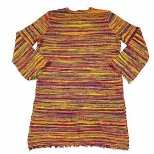 Multicolor Striped Knit Sweater Dress